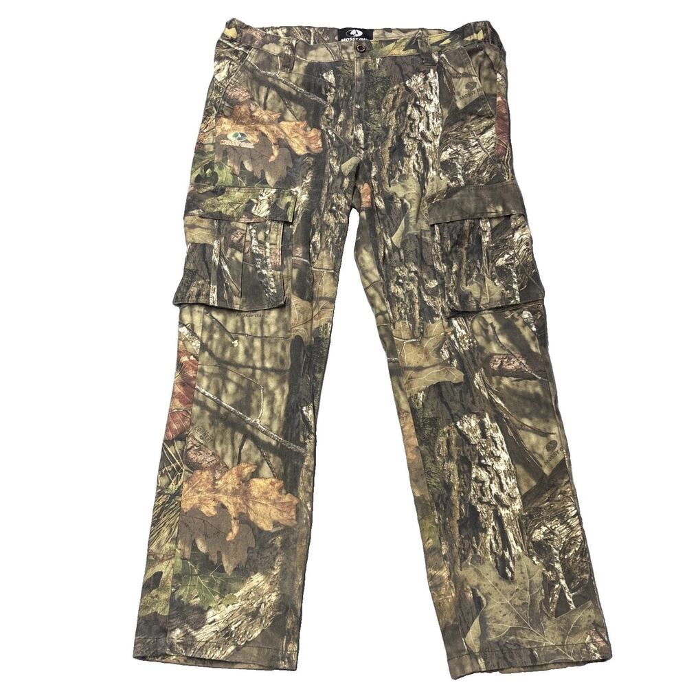 VTG Mossy Oak Cargo Pants Mens Large 36-38 Camouflage Break-Up Country Hunting